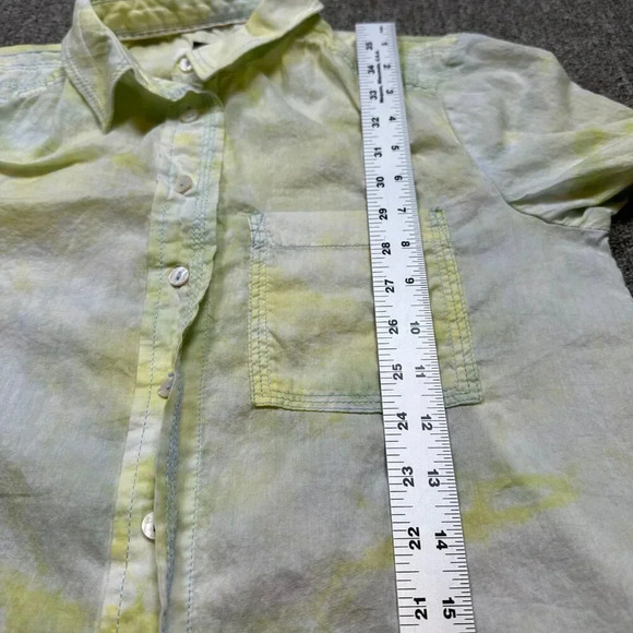 Anthropologie Pilcro And The Letterpress X-Small Button Down Tie Dye Yellow - Picture 5 of 6